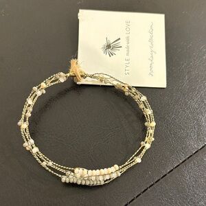 Noonday Collection Gold and Cream Bracelet